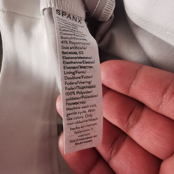 Women's SPANX On-the-Go Ankle Slim Straight Pant | Color: White | Sz: S - Picture 7 of 15